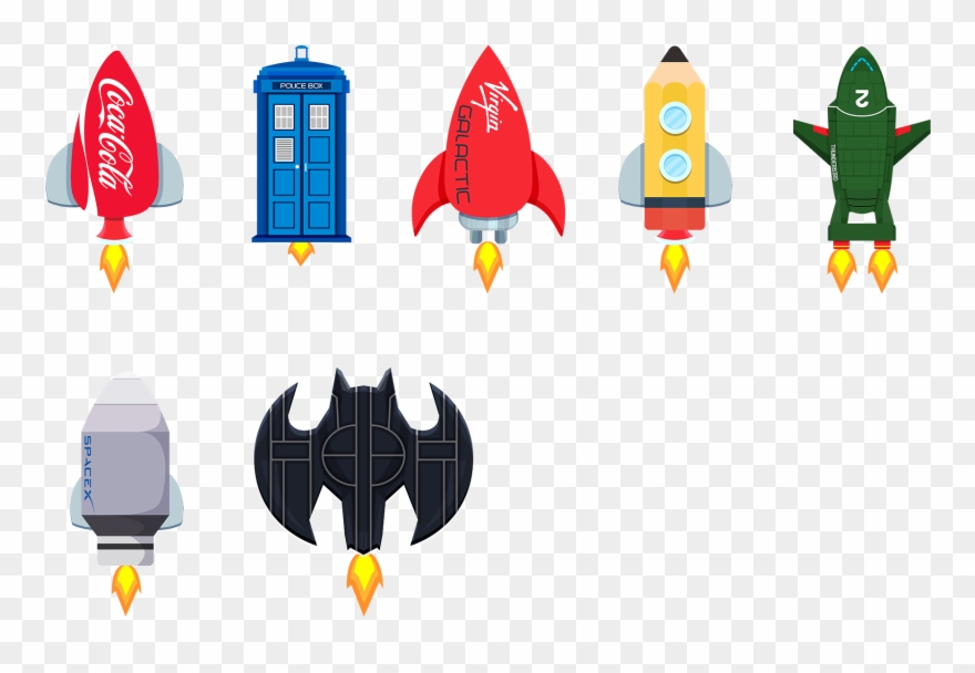 Blast Off Rockets Clipart