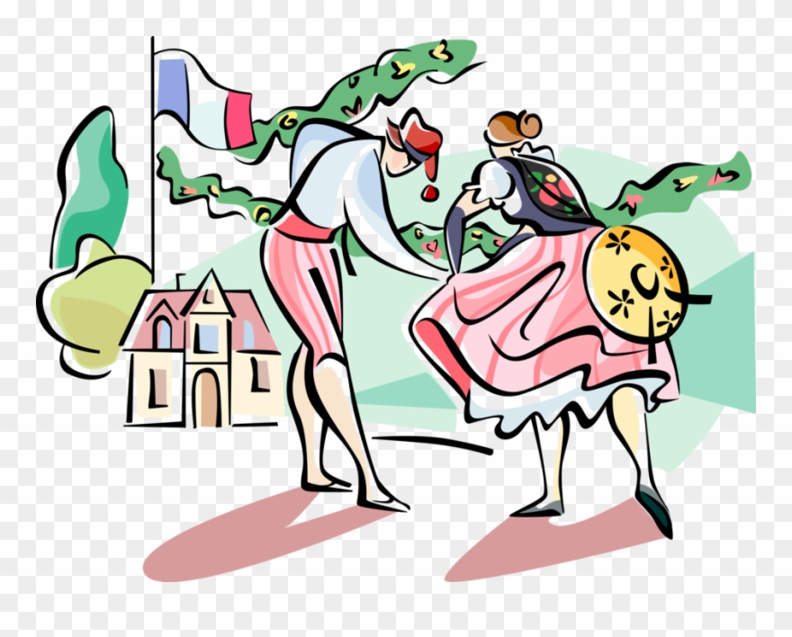 Vector Illustration Of Dancers Dance And Celebrate Clipart
