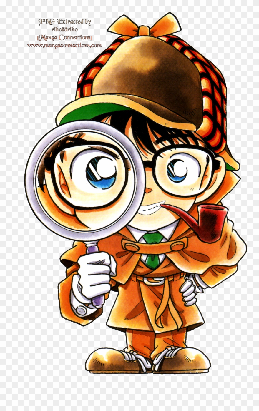 Detective Conan With Magnifying Glass Clipart
