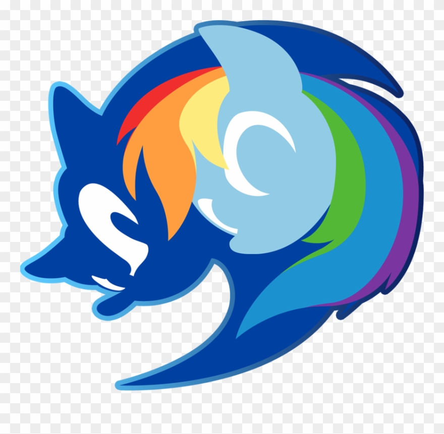 Sonic And Rainbow Dash Clipart
