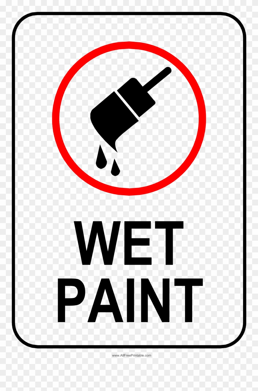 Wet Paint Sign Clipart