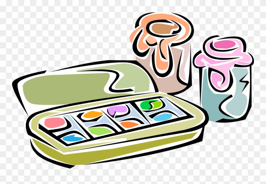 Vector Illustration Of Visual Arts Watercolor Paint Clipart