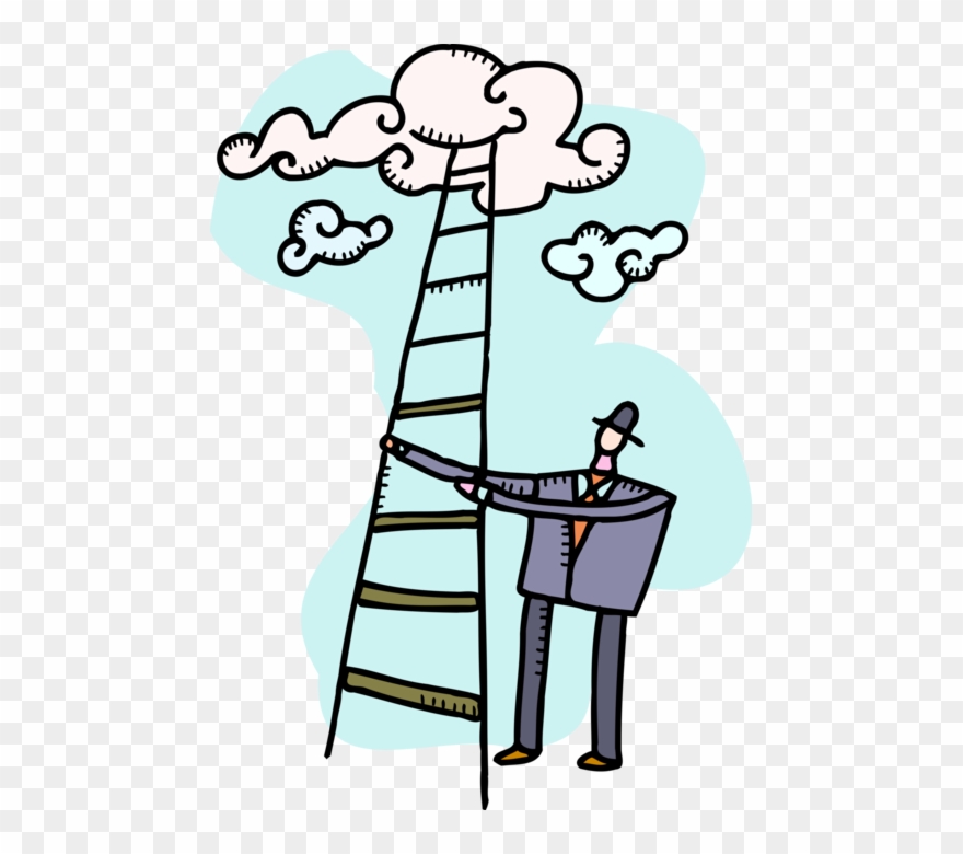 Vector Illustration Of Enterprising Ambitious Businessman Clipart