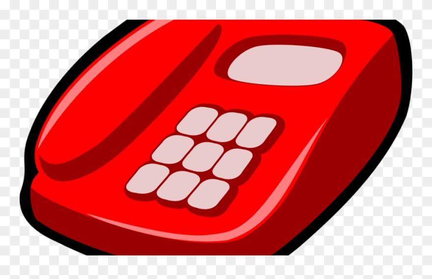 Drawing Of A Red Telephone Clipart