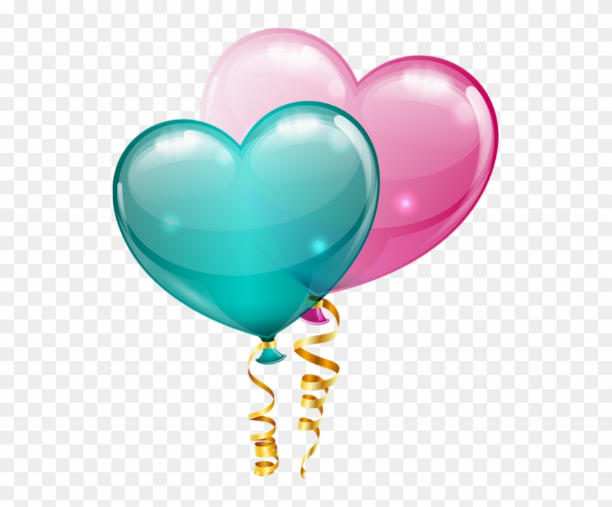 Balloons Clipart, Hearts - Png Download
