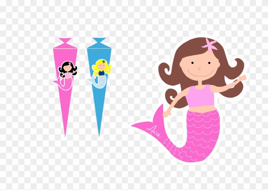 Kleine Schultüte Mit Meerjungfrau Online Kaufen Bei Clipart