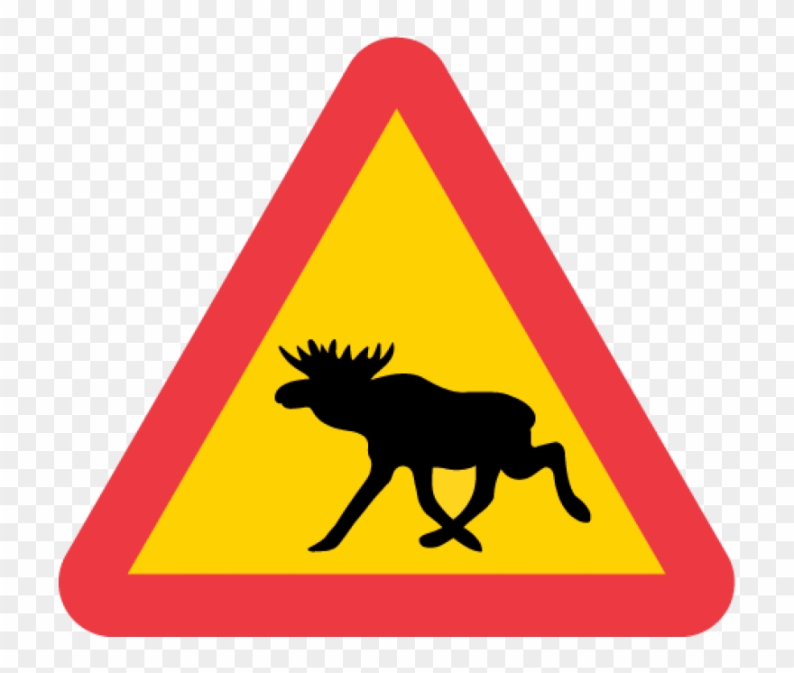 Varning För Älg I Dator Och Mobil Clipart