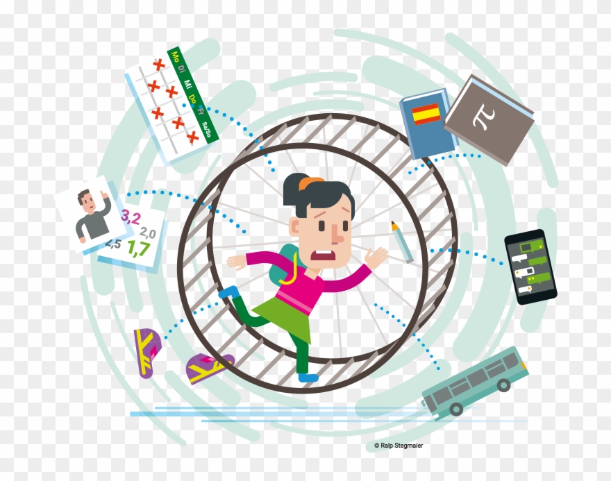 Schüler Haben Einen Full Time Job Clipart