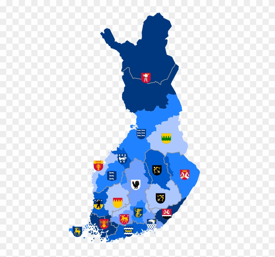 Die Regionen In Finnland Clipart
