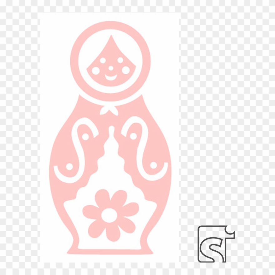 Babuschka, Rosa, Velours-motiv Clipart