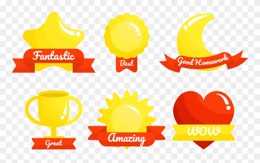 Teacher Reward Sticker Vector Clipart