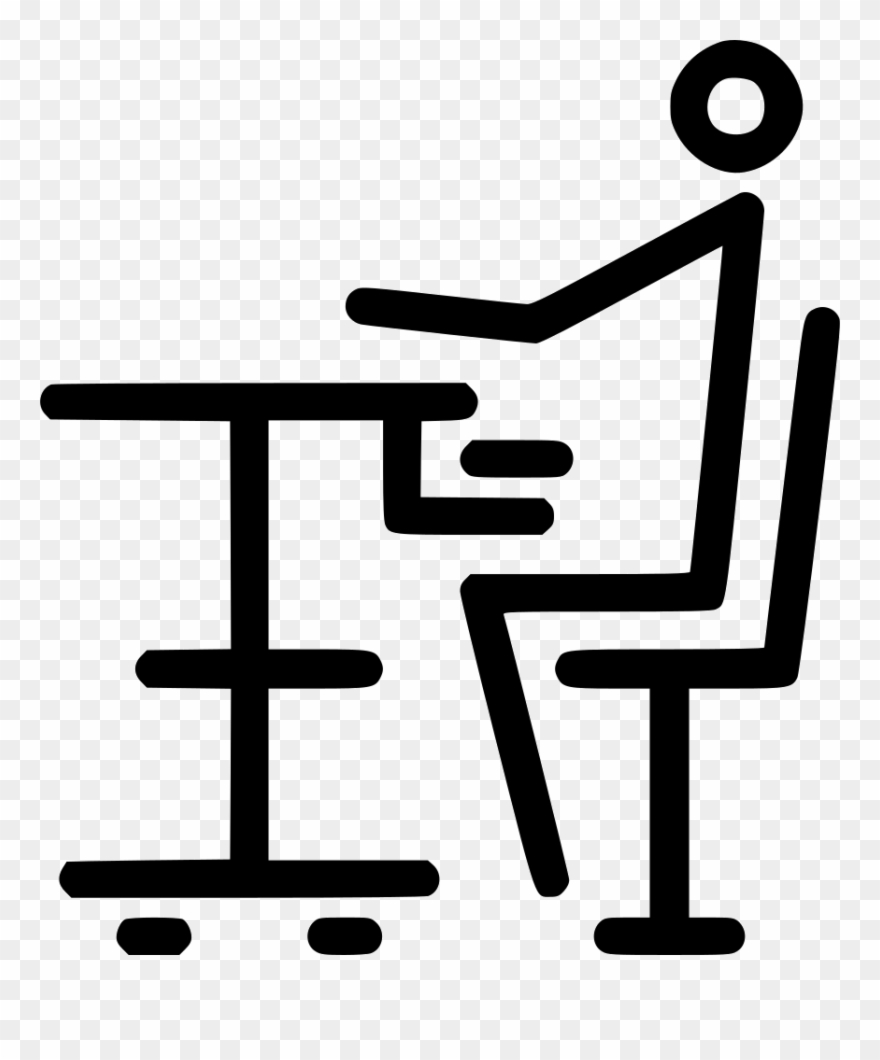 Desk Read Sit Study Table Student Comments Clipart