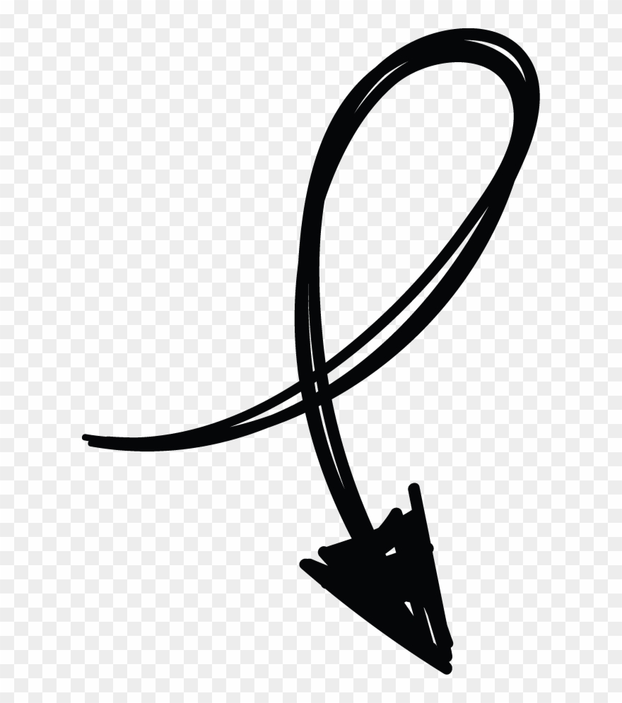 Double Line Cross Arrow Doodle Clipart