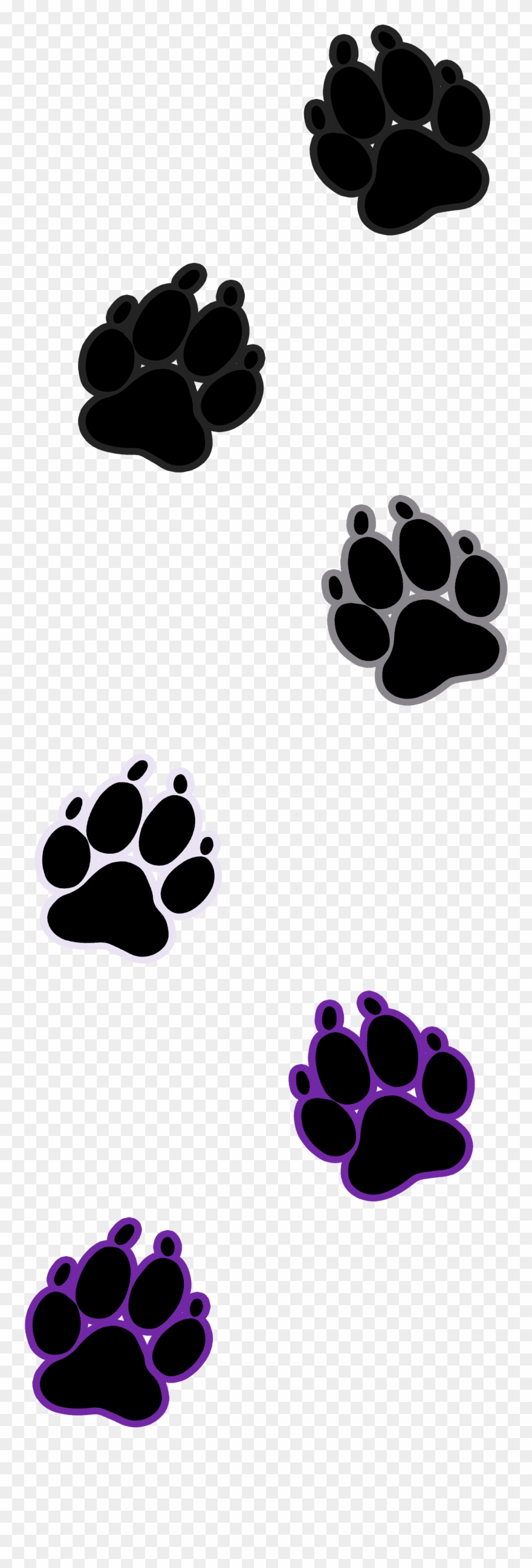 Dog Paw Print Asexual Clipart