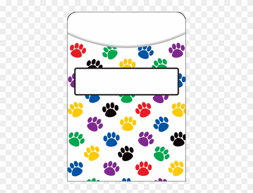 Paw Print Library Pockets Clipart
