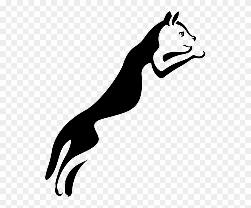 Logo Springende Katze Clipart