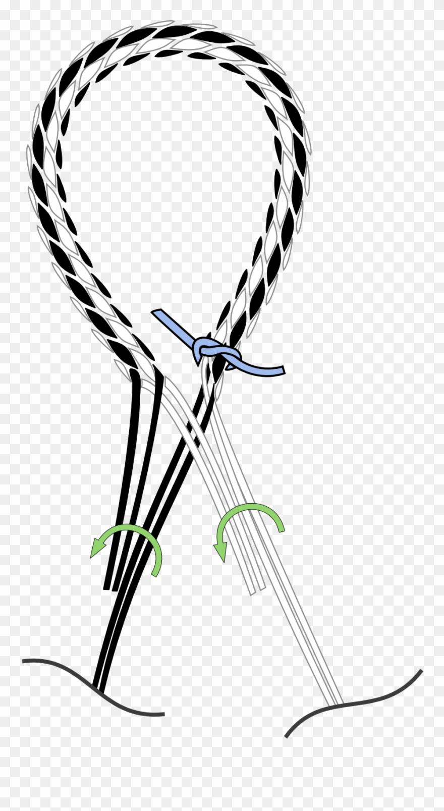 Bogenbau Flaemischer Spleiss 5 Auge Clipart