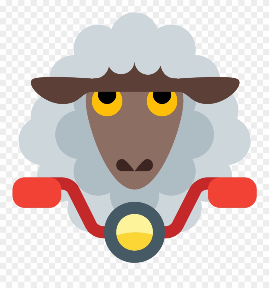 Schaf Auf Einem Fahrrad Icon Clipart