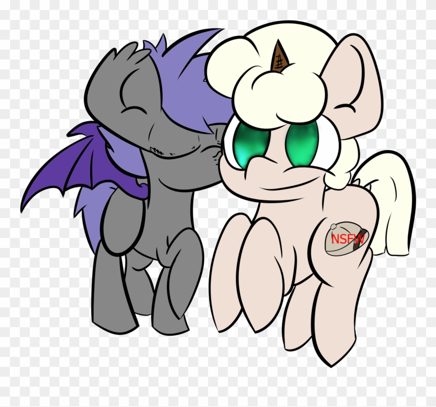 418019 Safe Kissing Bat Pony Anon Ship Mlpchan Artist Clipart