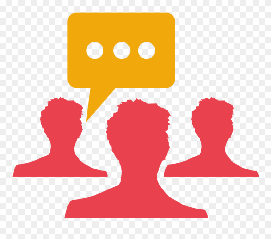 Icon Einer Sprechblase Und Drei Personen Clipart