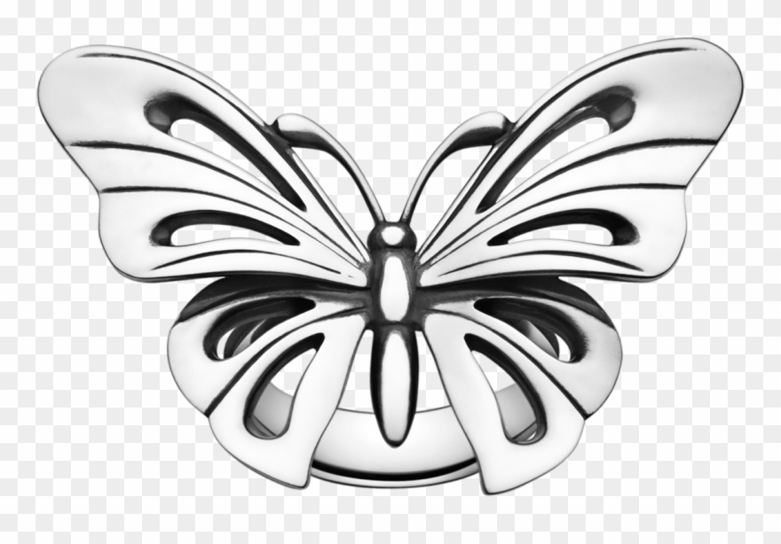 Butterfly Ring - Sterling Silver Clipart
