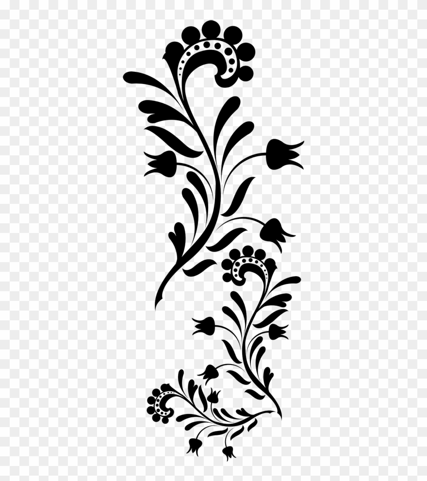 Wandtattoo Abstrakte Blumenranke Clipart
