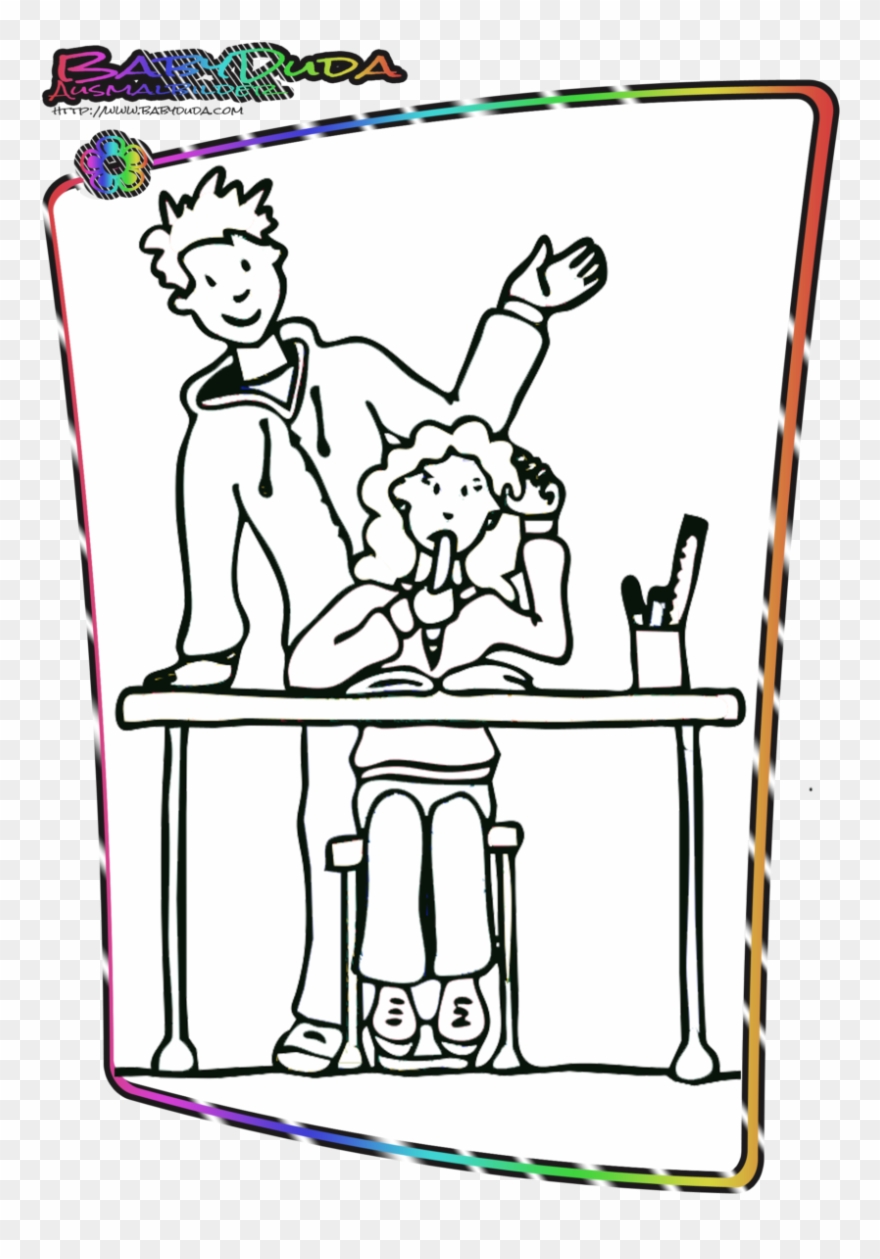 Ausmalbild Schulkinder Und Malvorlage Schulanfang Clipart