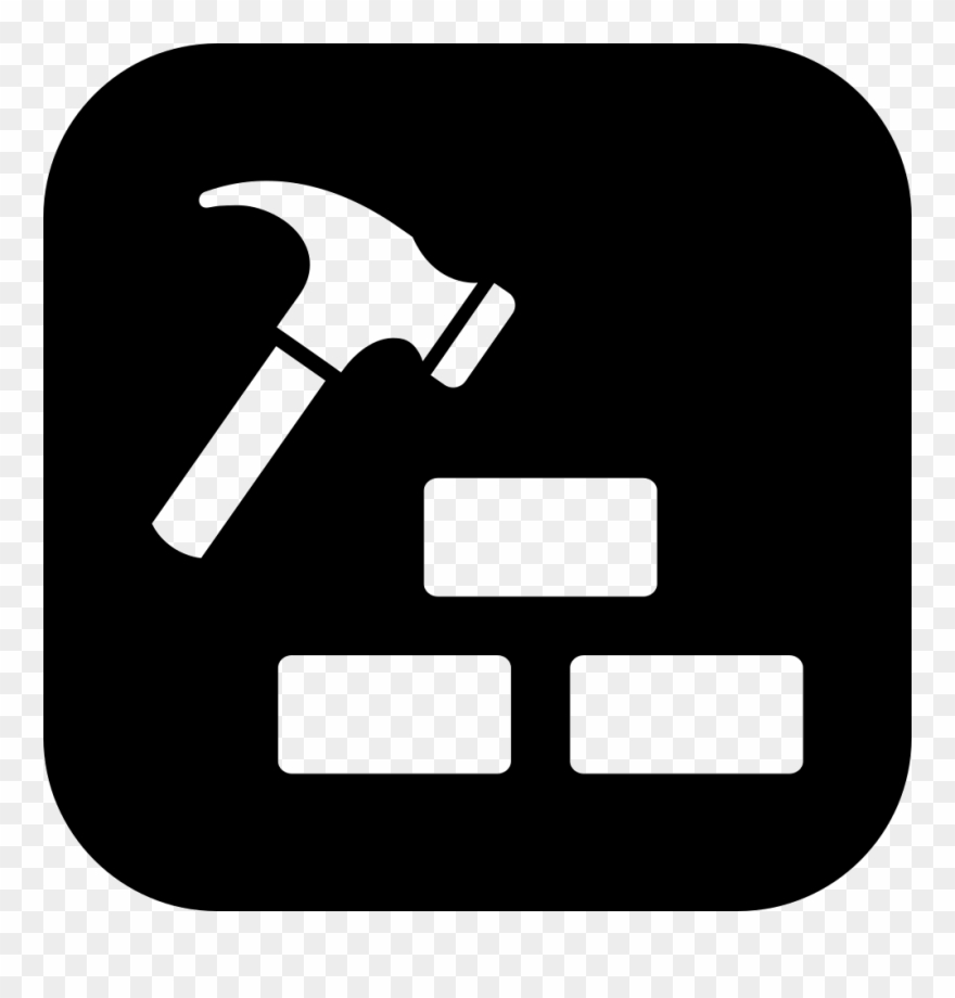 Hammer And Three Bricks Construction Symbol Comments Clipart