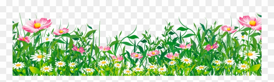 Grass With Flower Clipart - Png Download