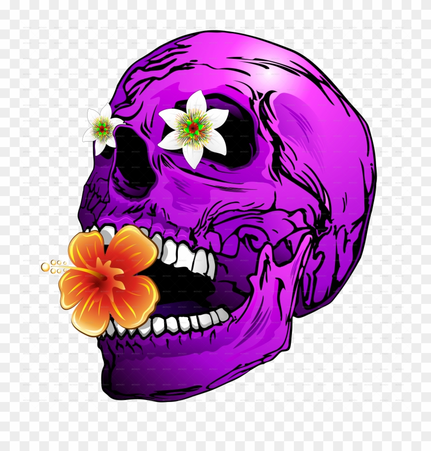 Purple Tropical Flowers Png Clipart