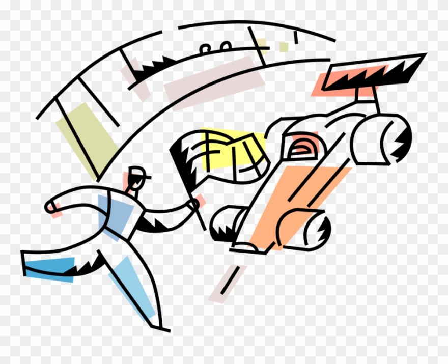 Vector Illustration Of Formula One Motorsports Race Clipart