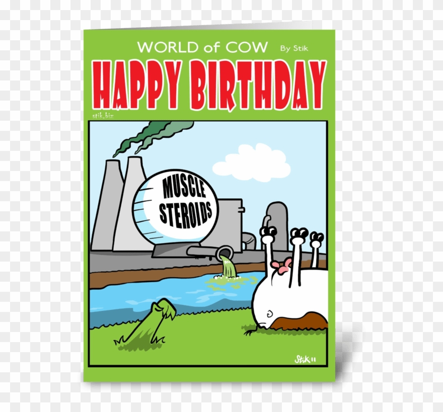Grass Steroids Birthday Card Greeting Card Clipart