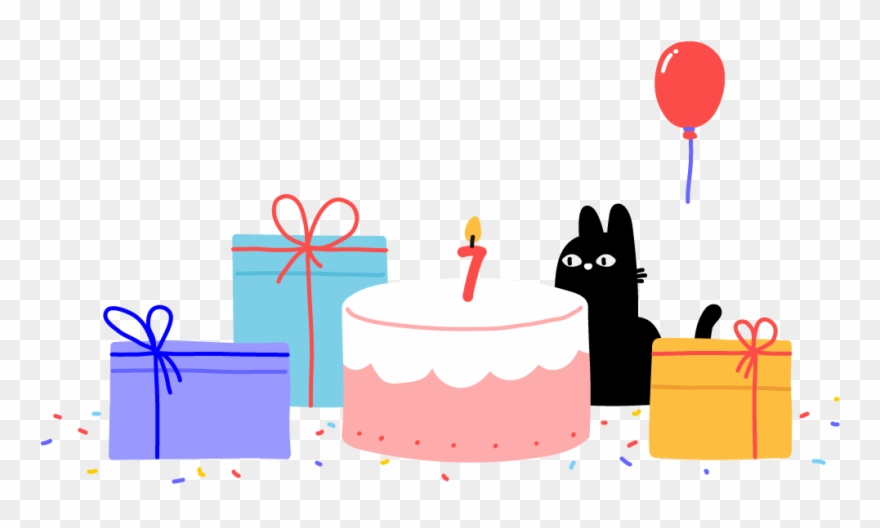 Themes Kingdom Team Celebrating 7th Birthday Clipart