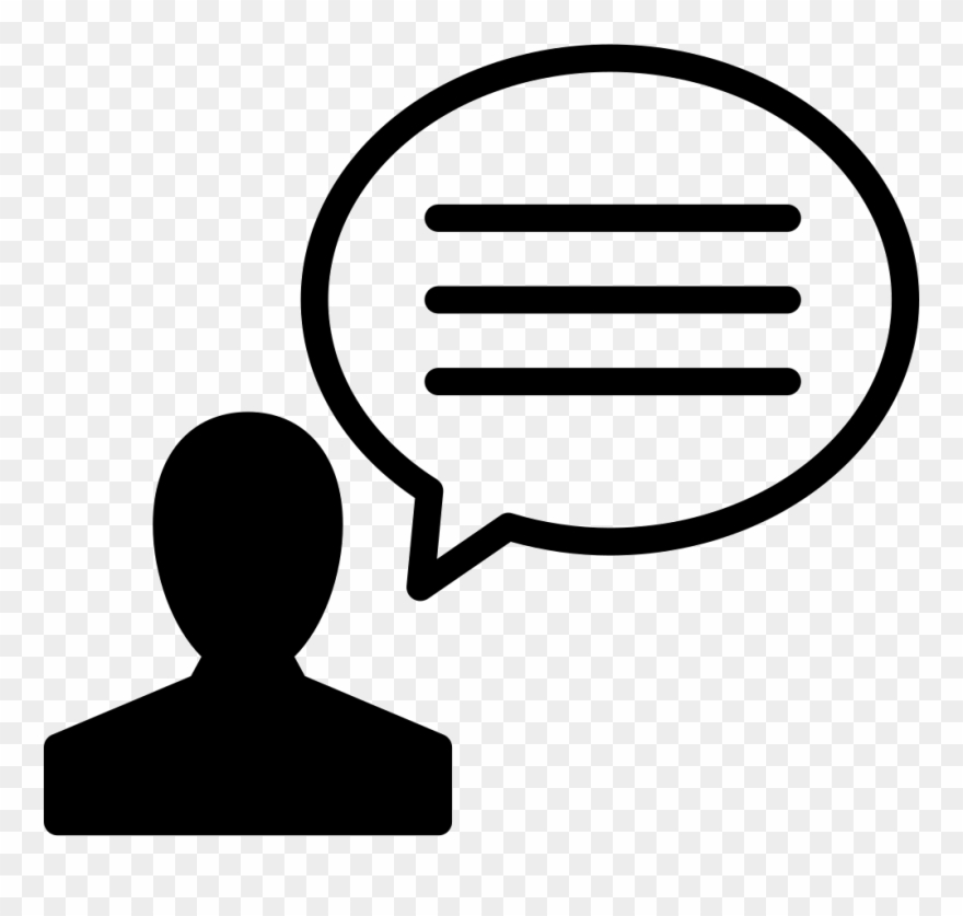 Speech Bubble With Person Inside A Circle Comments Clipart