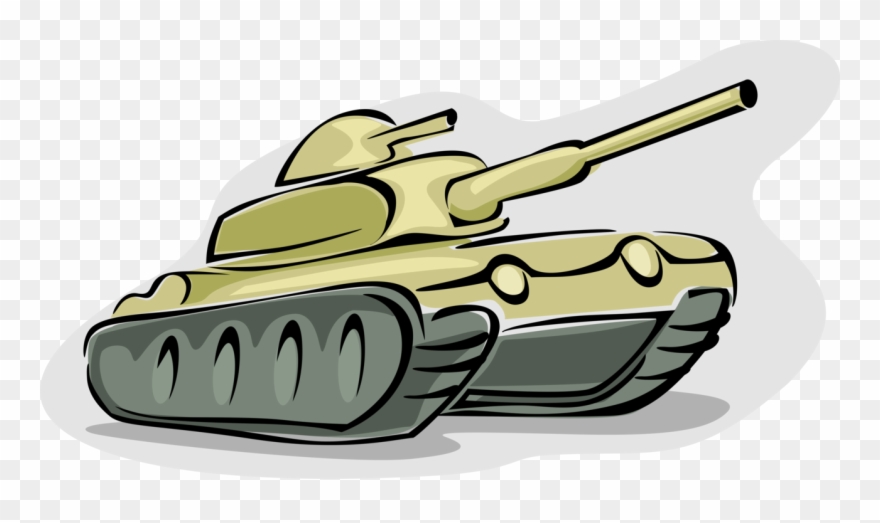 Vector Illustration Of Military Armoured Fighting Tank Clipart