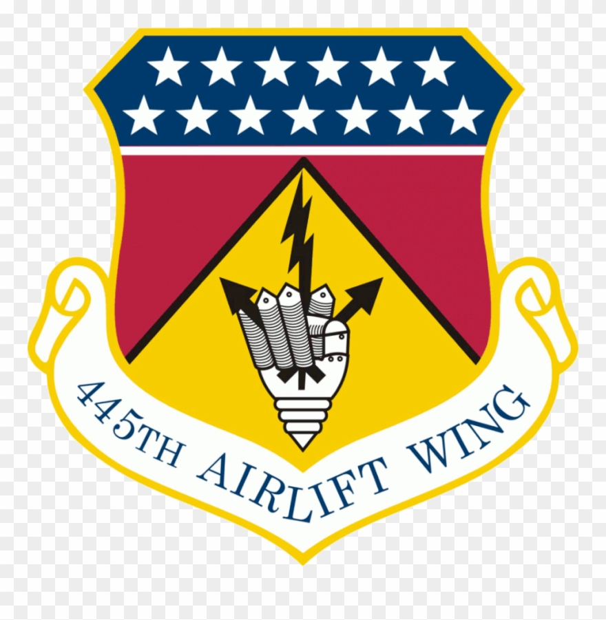 Emblem Of The 445th Airlift Wing, A Wing Of The United Clipart