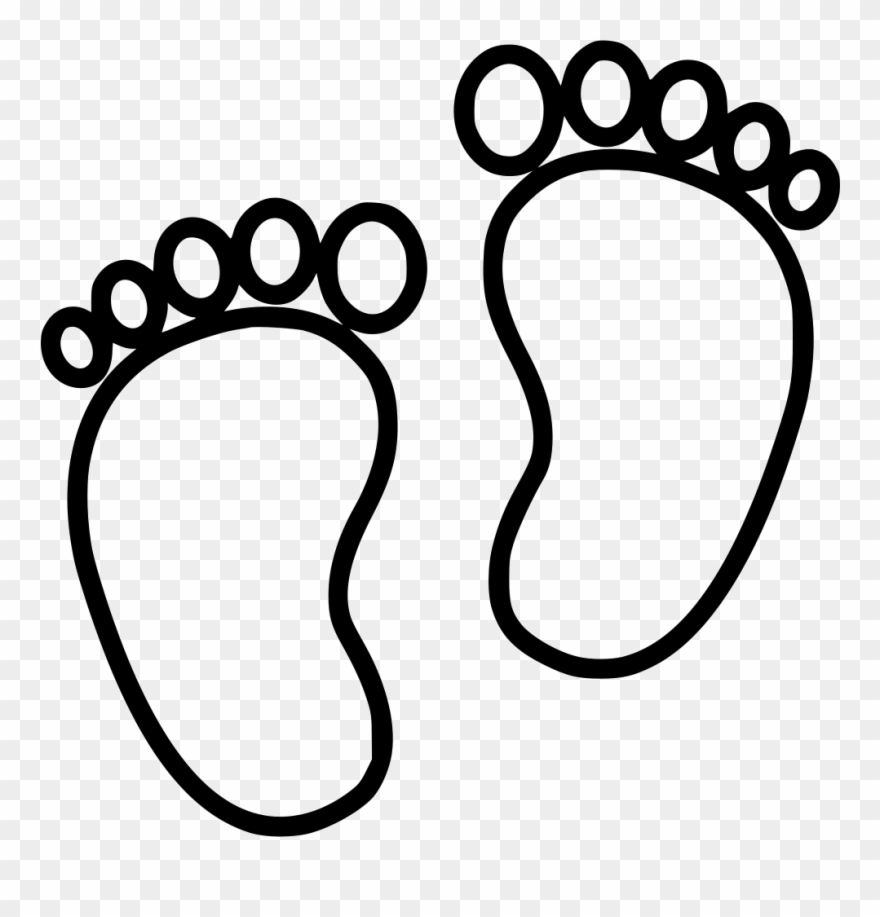 Footprint Svg Black And White Baby Clipart