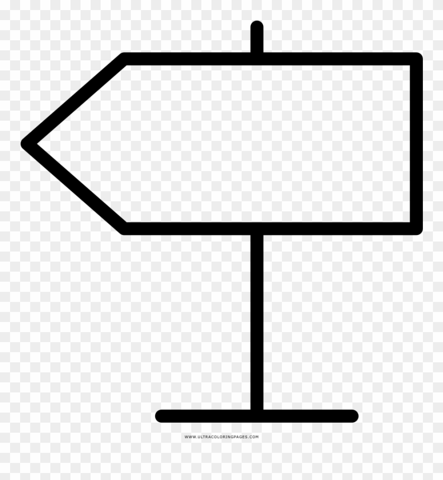 Signpost Coloring Page Clipart