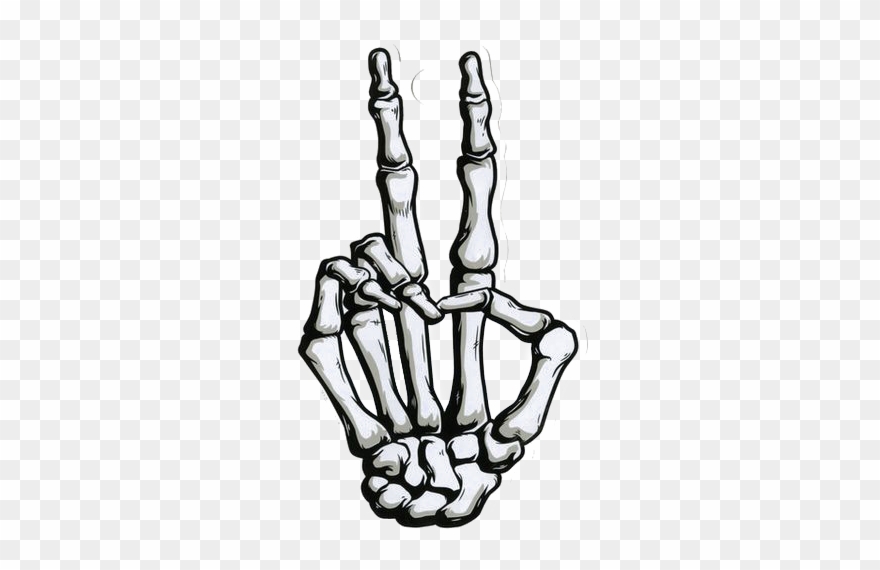 Svg Royalty Free Library T Shirt Hand Skeleton Symbols Clipart