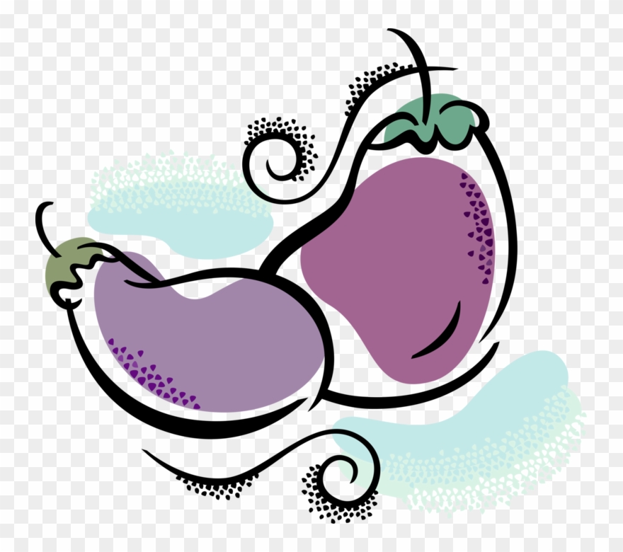 Vector Illustration Of Eggplant Aubergine Nightshade Clipart