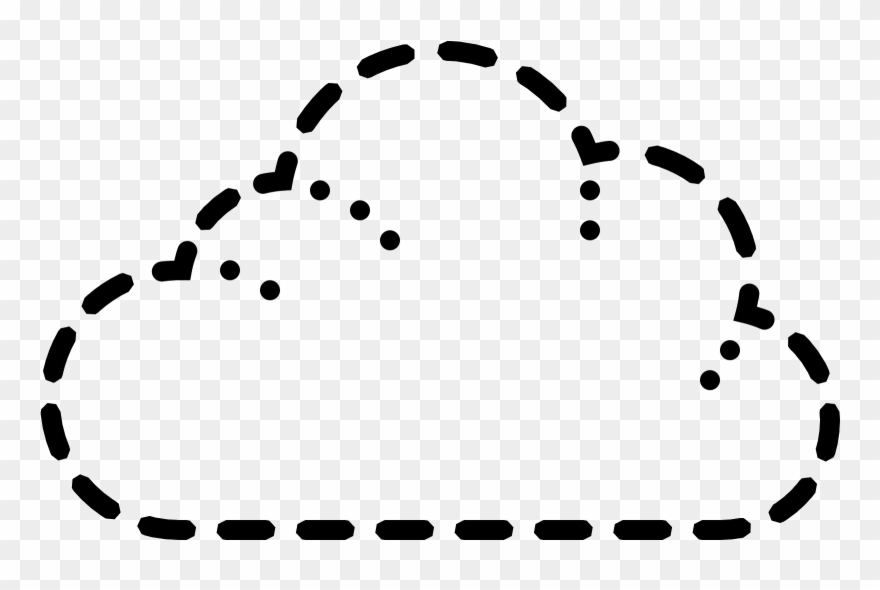 Dashed Cloud Icon Clipart