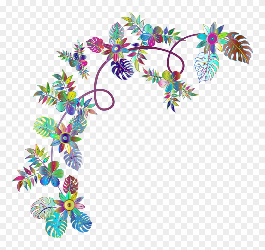 Line Art Floral Design Painting Cut Flowers Clipart