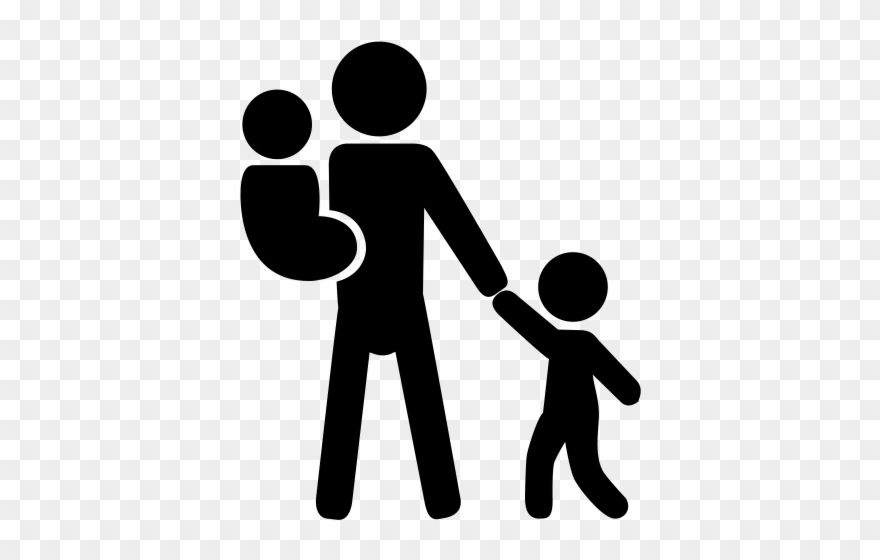 Single Parent Rubber Stamp Clipart