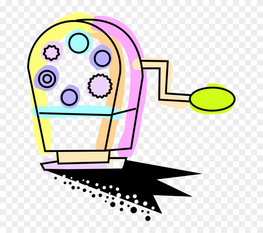 Vector Illustration Of Writing Instrument Pencil Sharpener Clipart