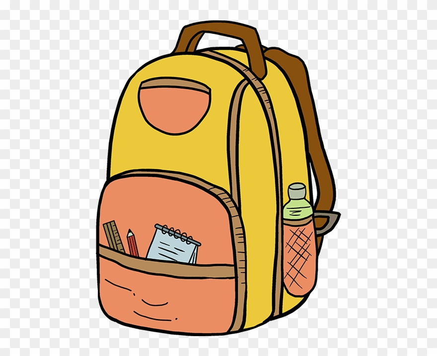 How To Draw Backpack Clipart