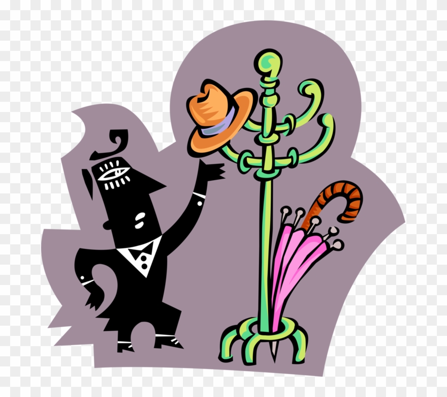 Png Library Library Arriving Home Putting Hat On Rack Clipart