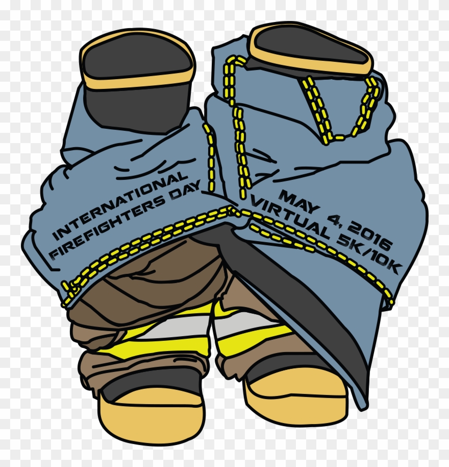 Shoe Clipart Firefighter - Png Download