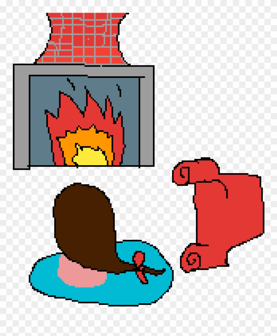 Lazari Sitting At Fireplace Clipart