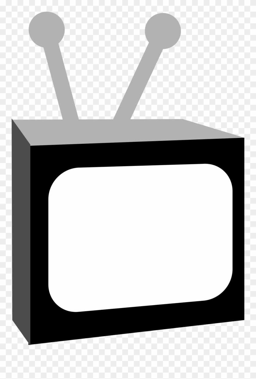 Tv Clipart Black And White - Png Download