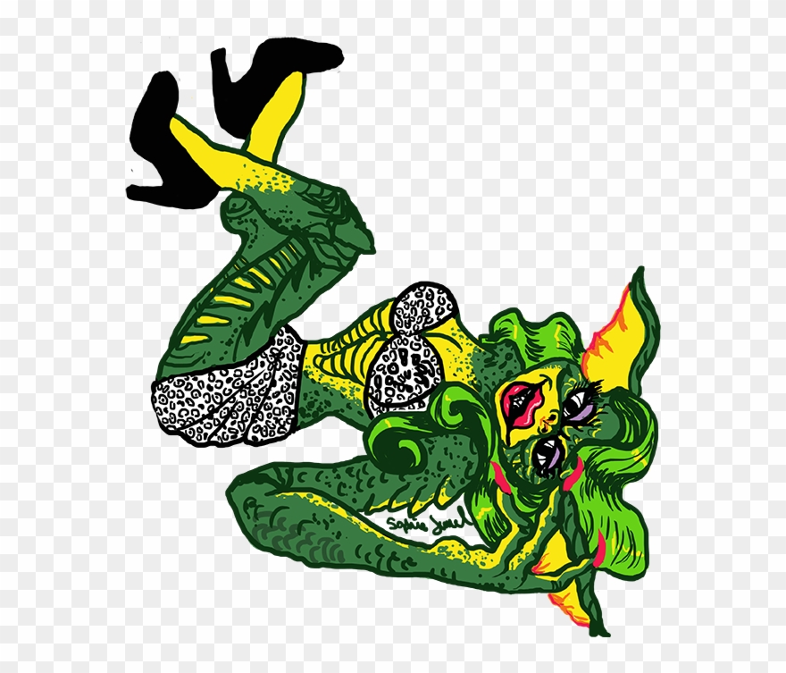 Pinup Gremlin Sticker Clipart